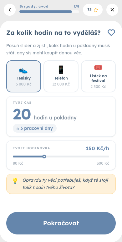 Lekce: Za kolik hodin na to vyděláš