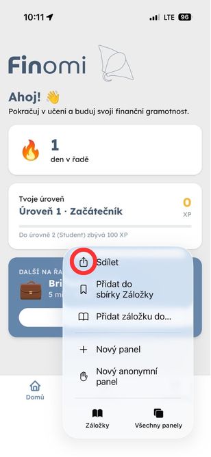 Krok 2 – Sdílet