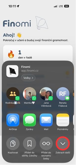 Krok 3 – Zobrazit další